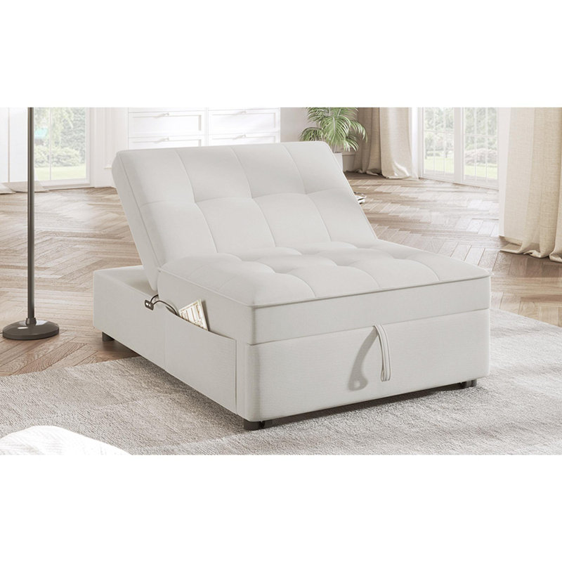 Upholstered 72.5'' Sleeper Sofa, Beige Linen