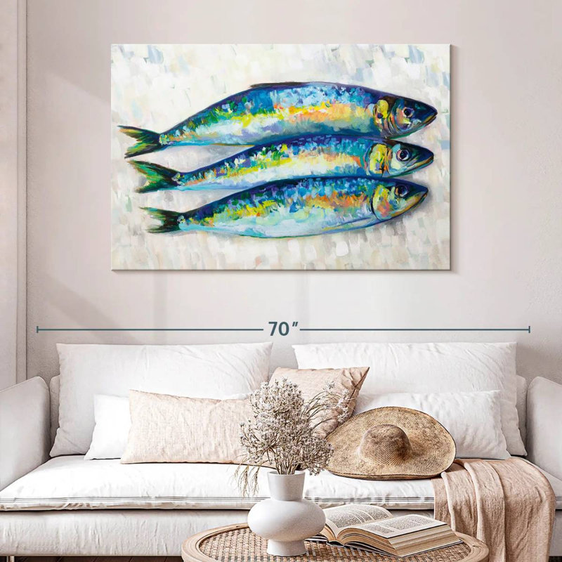 Yarlin Fish Trio, 32" H x 48" W