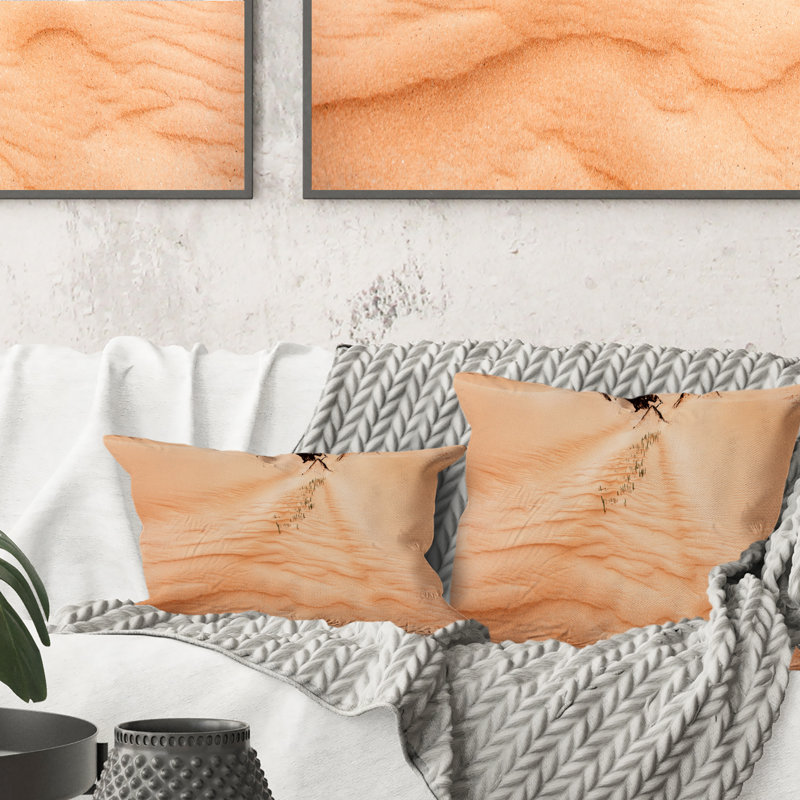 Coussin Rippled Sand In The Desert II