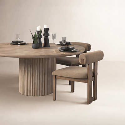 Tribeca Curve Open Back Chenille Dining Chair