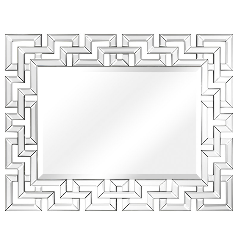 Miroir mural élégant à géométrie biseautée Poyner