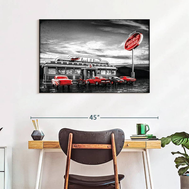 " American Diner Pop " by L. C. Sutton Creations, 26" H x 39" W x 1.25" D