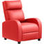 Fauteuil inclinable moderne avec dossier réglable, coussin épais et structure en acier robuste - Canapé inclinable simple en cuir PU pour le salon et le cinéma maison
