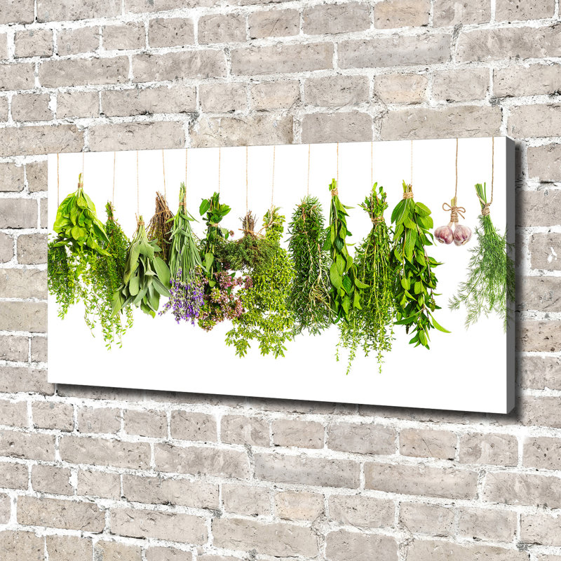 Herbs On A String - Wrapped Canvas Print