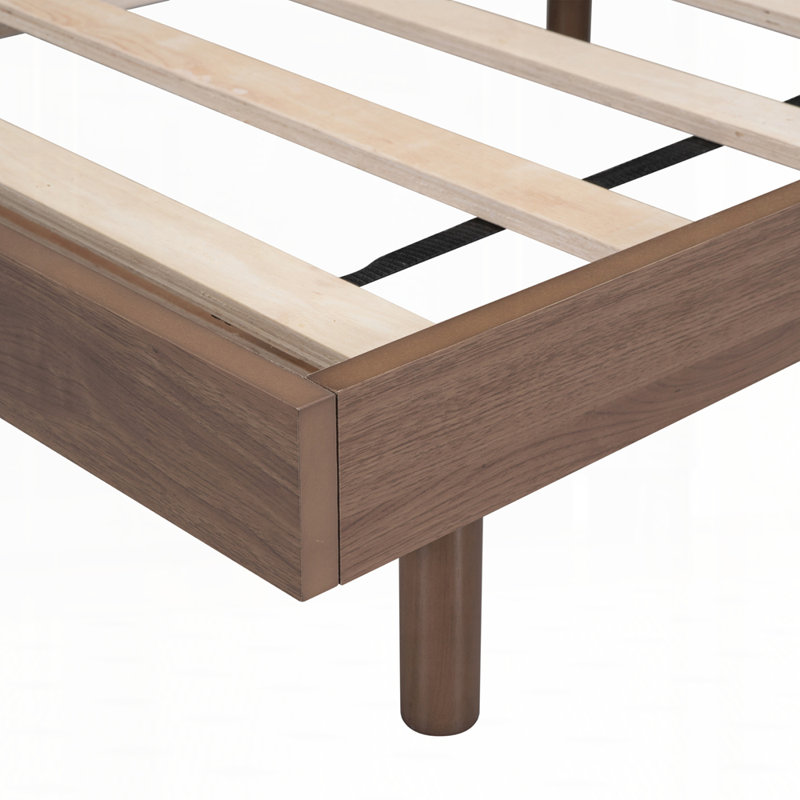 Base de lit plateforme flottante, Noyer, Double