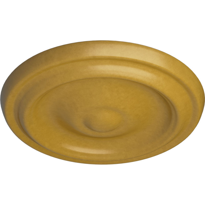Médaillon de plafond H 9,625 po x l 9,625 po x P 1,125 po Maria, Or iridescent