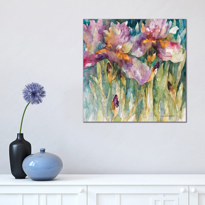 Siberian Iris by Annelein Beukenkamp - Wrapped Canvas Painting