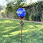 Piquet de jardin solaire en verre nid d'abeille perlé-38815118
