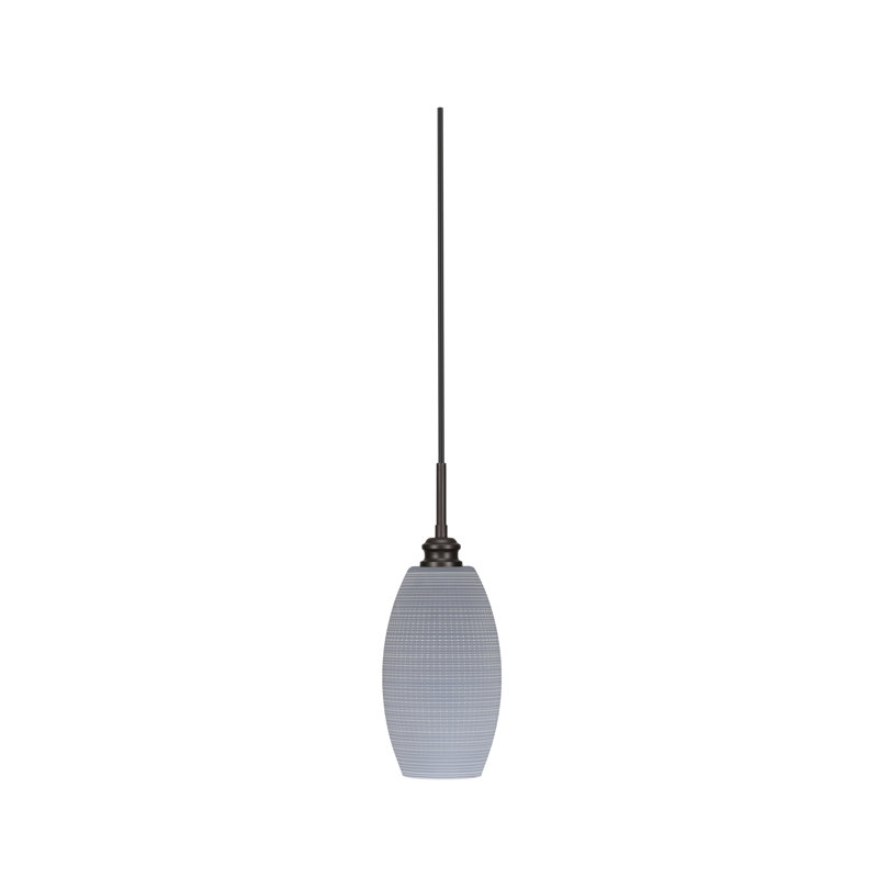 Luminaire suspendu simple espresso 1 lumière Edge, Gris