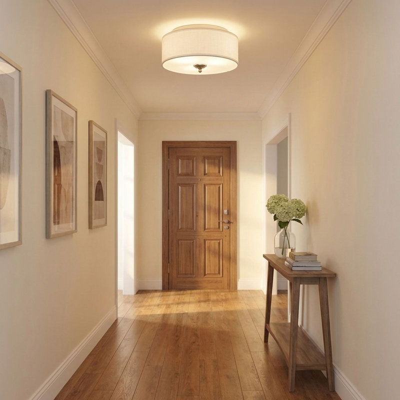 Blanche 3-Light Brushed Nickel Flush Mount Light