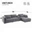Canapé modulaire modulaire avec console de rangement et repose-pieds mobile, siège d'une largeur de 33 po-656652798