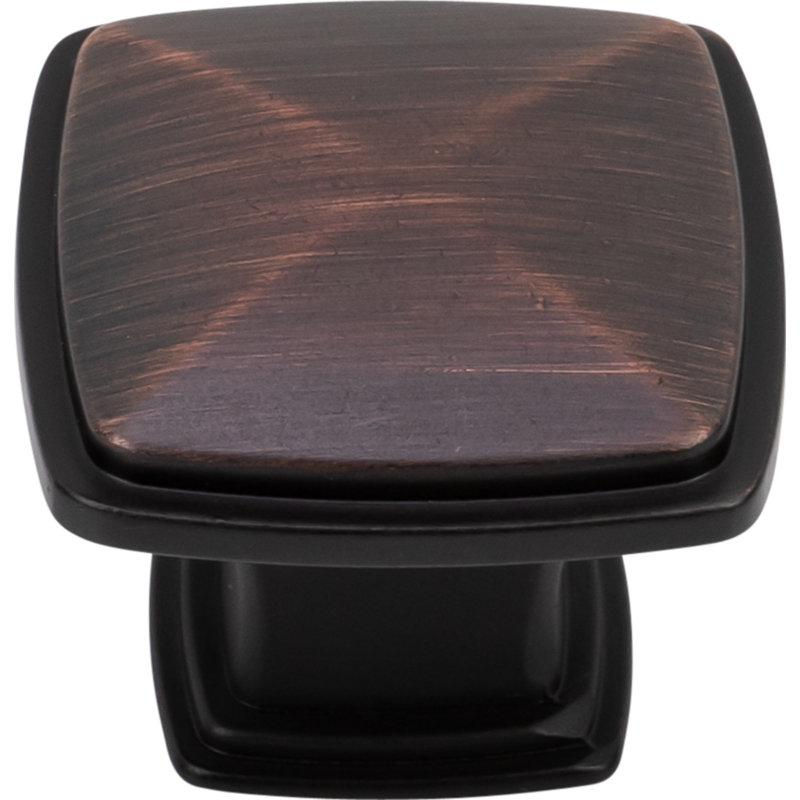 1 3/16" Length Square Knob Multipack, Brushed Oil Rubbed Bronze