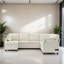 Canapé-lit modulaire en forme de U 109,91 "avec lit escamotable pour le salon-1628682426