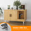 Meuble de rangement pour litière avec chat-1216660929