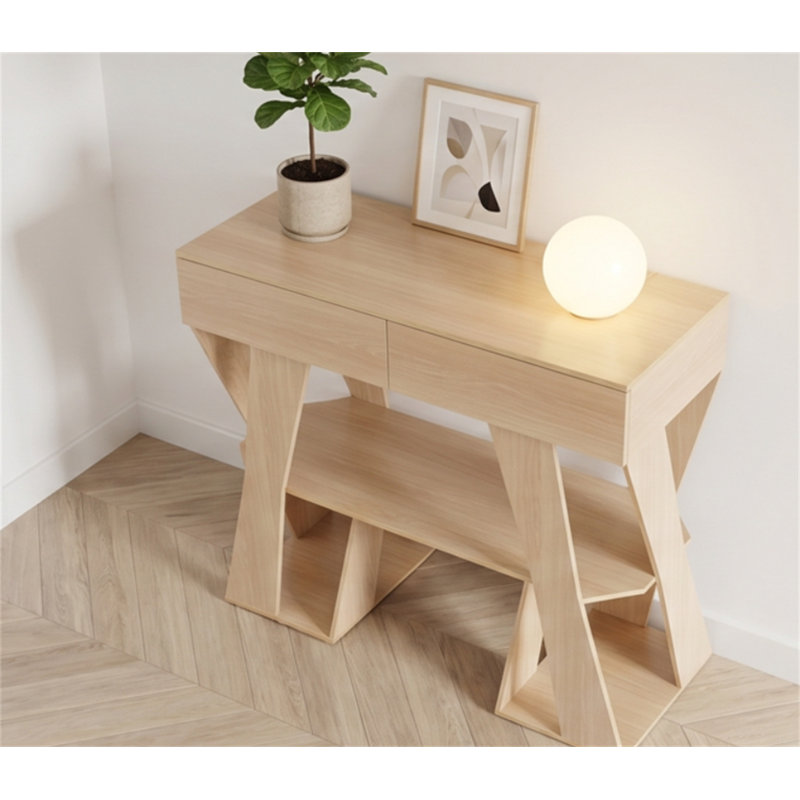 40 Inch Light Oak Entryway Table