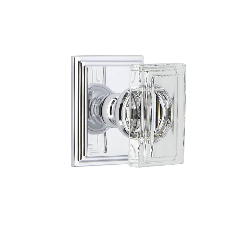 Rosace double Grandeur Carré, Chrome brillant