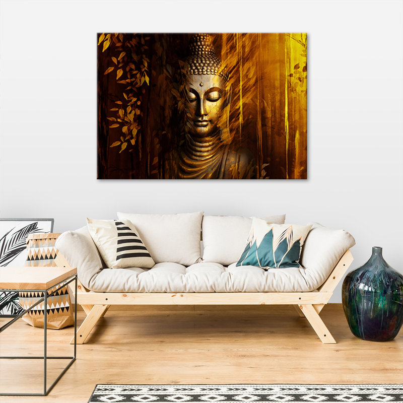 Golden Buddha - Wrapped Canvas Print, 70cm H x 100cm W