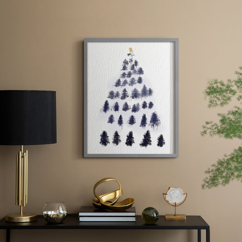 Reproduction encadrée - bois massif, H 30 po x l 24 po, Gris