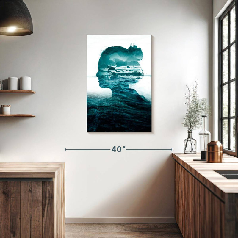 Leisha, la mer à l'intérieur, H 36 po x l 24 po