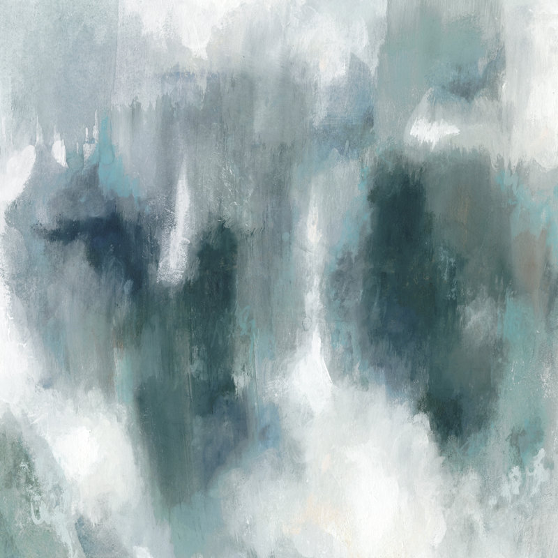 Teal Tempest II by Victoria Borges - Wrapped Canvas Painting, 30cm H x 30cm W x 3.8cm D