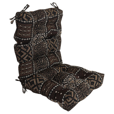 Tapestry Tufted Seat/Back Chair Cushion