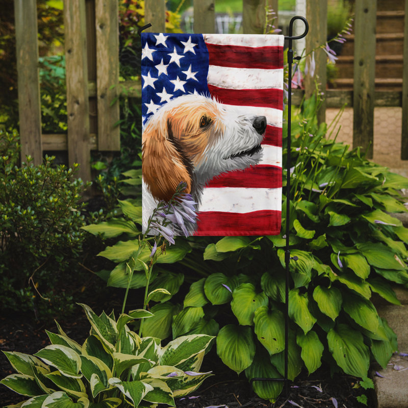Polyester à 2 côtés 15 x 11 po drapeau de jardin, Chien d'Istrie à poil dur