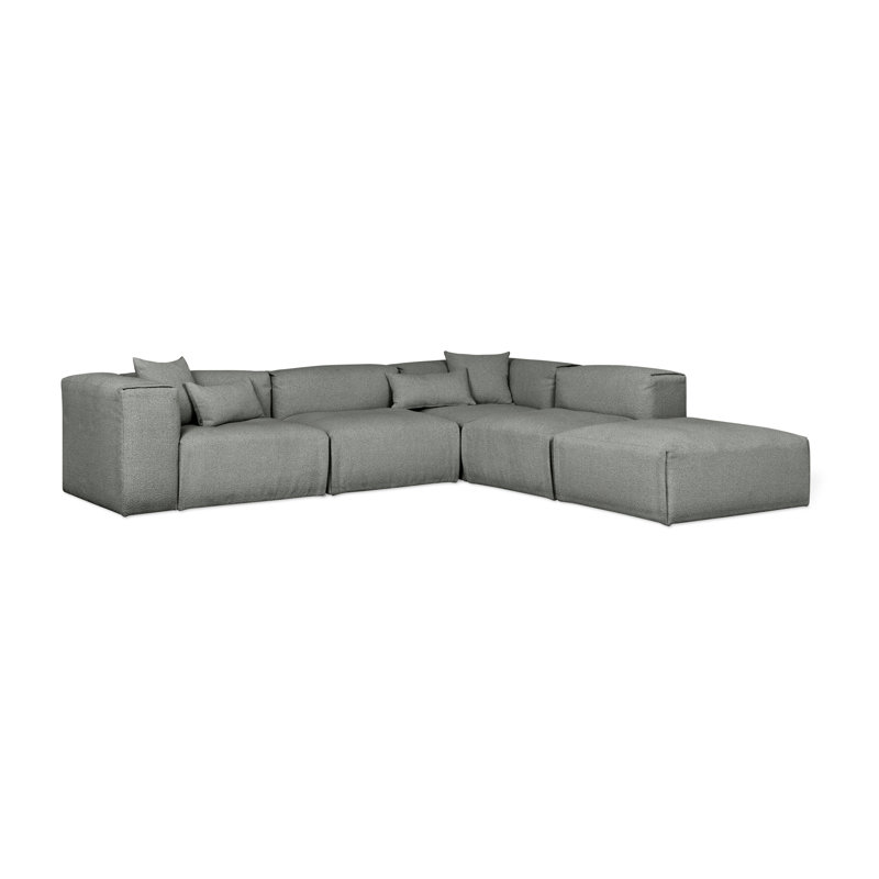 Nest Modular Sectional, Scoria Boucle, Right Hand Facing