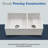 Houzer 33 in Gray Fireclay Apron Front Farmhouse 60/40 Double Small Right Bowl Sink - PTD-6040 GR-102630202