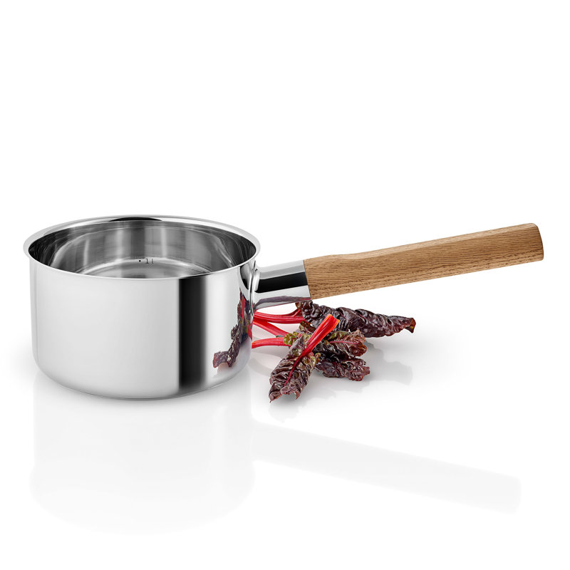 Nordic Non-Stick Stainless Steel Saucepan, Oak, 1.5 L