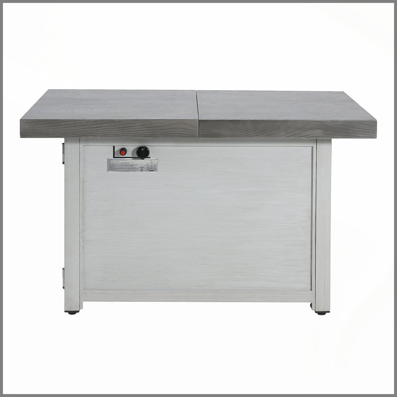 Table de foyer extensible rectangulaire en alliage d'aluminium, 50 000 BTU