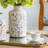 Ceramic Cylinder Vase With Multi-Colored Floral Motifs, 10.6"H X 5.3"D Weathered Rim Decorative Vase For Living Room, Dining Table, Bedroom-1657324079