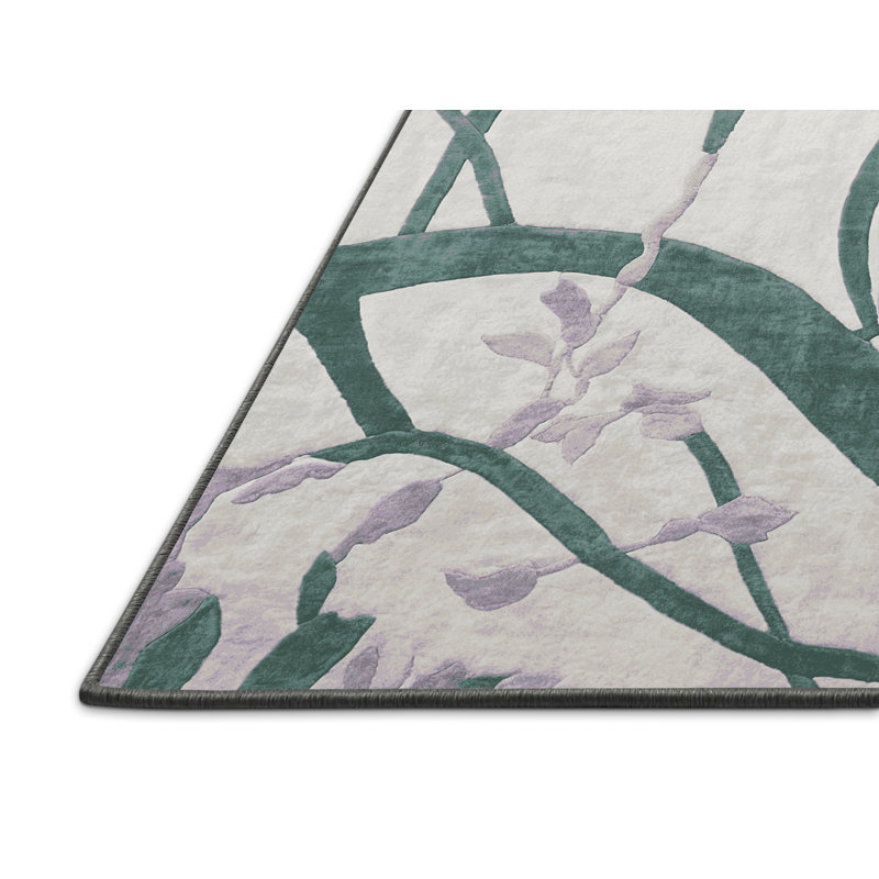 Silky Soft Plush Gray Area Rug, Round 4'