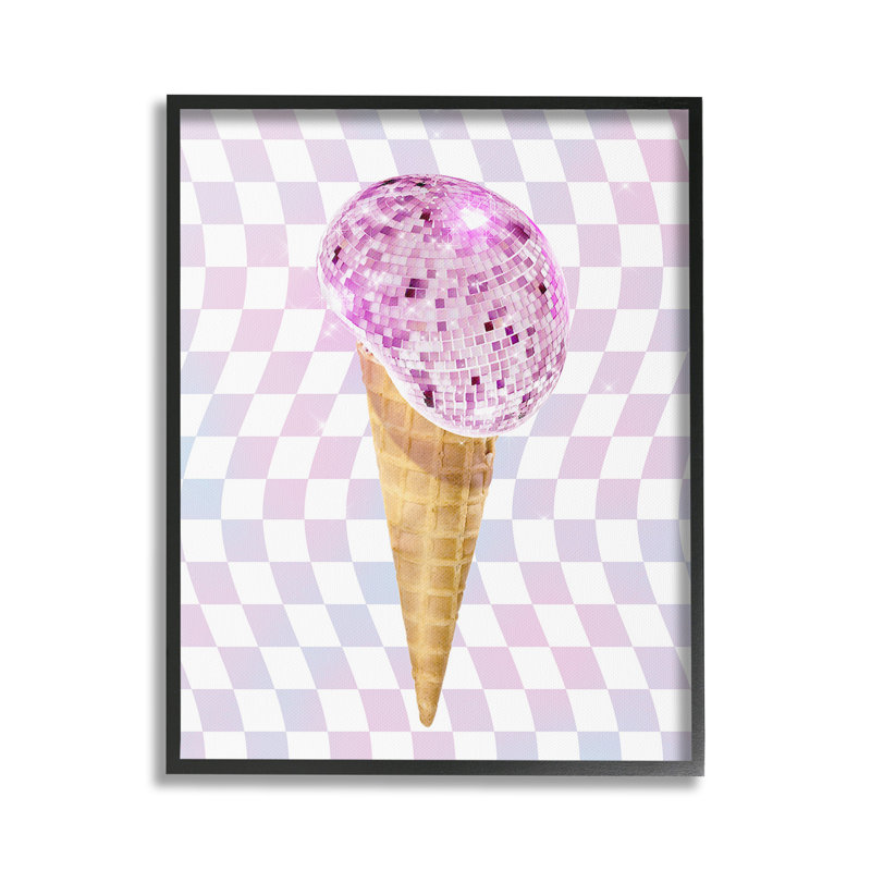 Giclée à carreaux, Giclée encadrée noir minuit, H 20 po x l 16 po