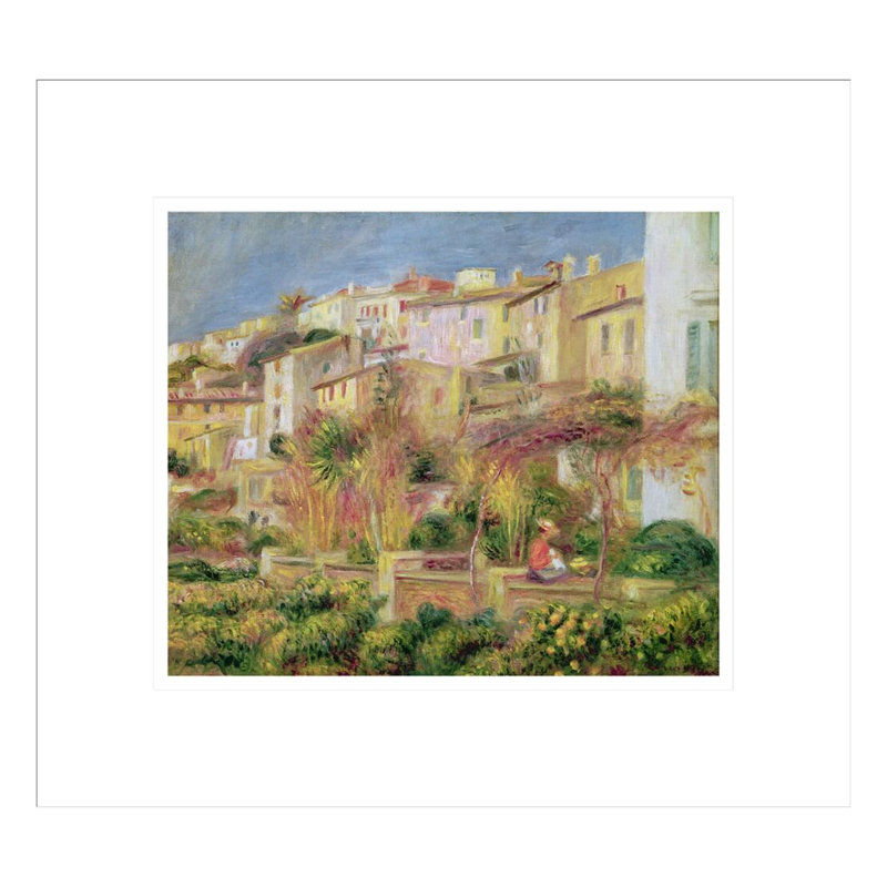 «Terrace in Cagnes» par Pierre-Auguste Renoir, impression giclée encadrée, H 13,75 po x l 15,24 po