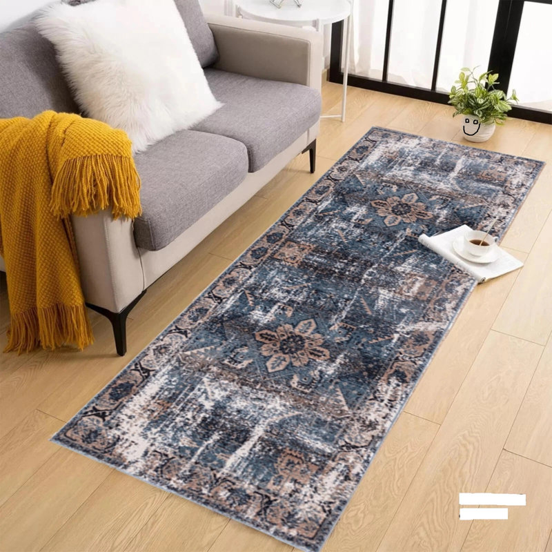 Area Rug, Turqueise, Runner 80 x 300 cm