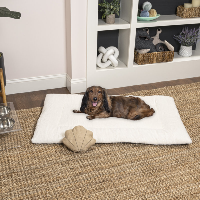 Flora Extra Large Gray Linen Plush Reversible Pet Bed