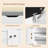 47.24" Shoe Storage Bench With Padded Seat Cushion, Entryway Shoe Bench With 2 Adjustable Shelves, White-1629329776