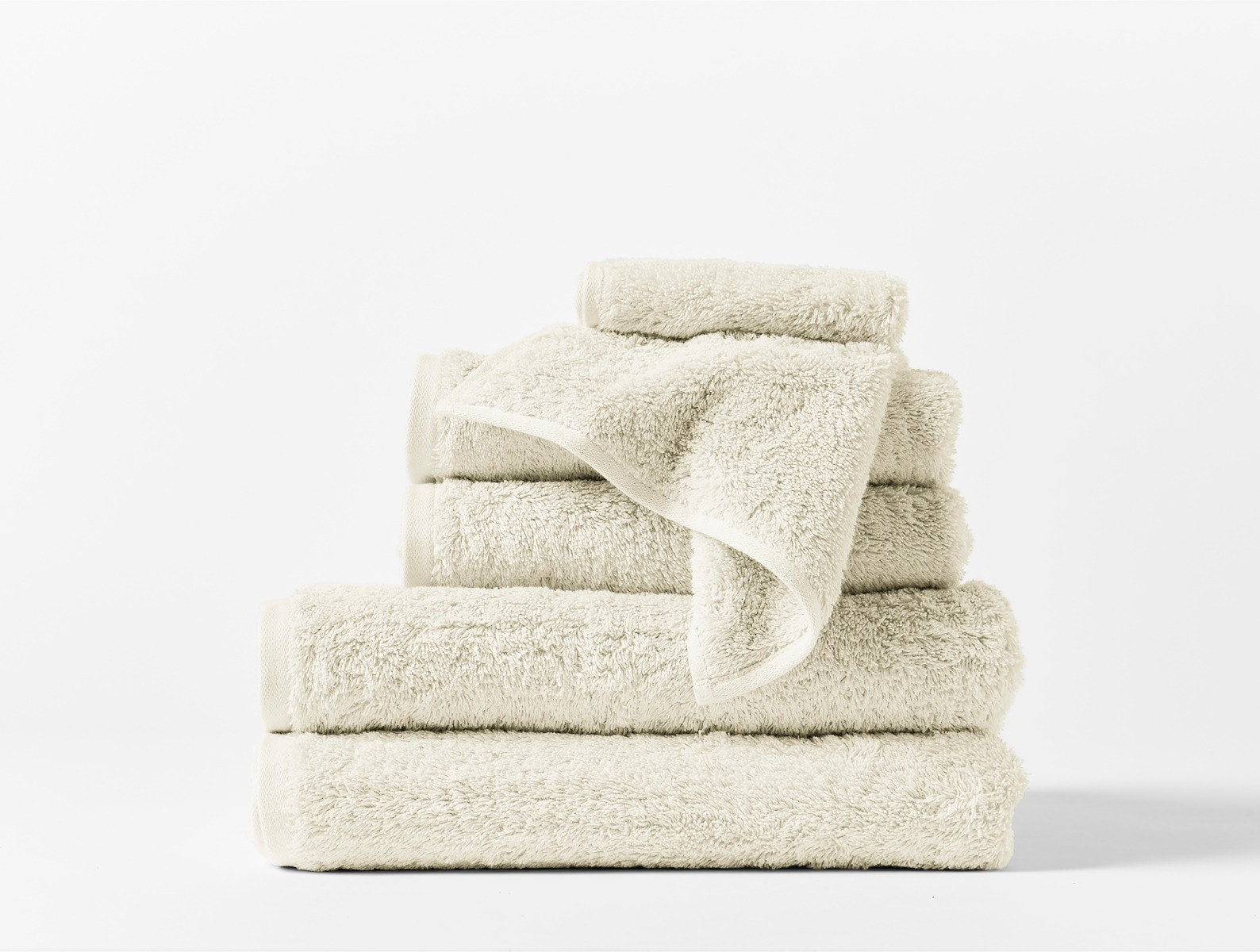 Temescal 6-Piece Organic Cotton Towel Set, Hand Towel, Undyed