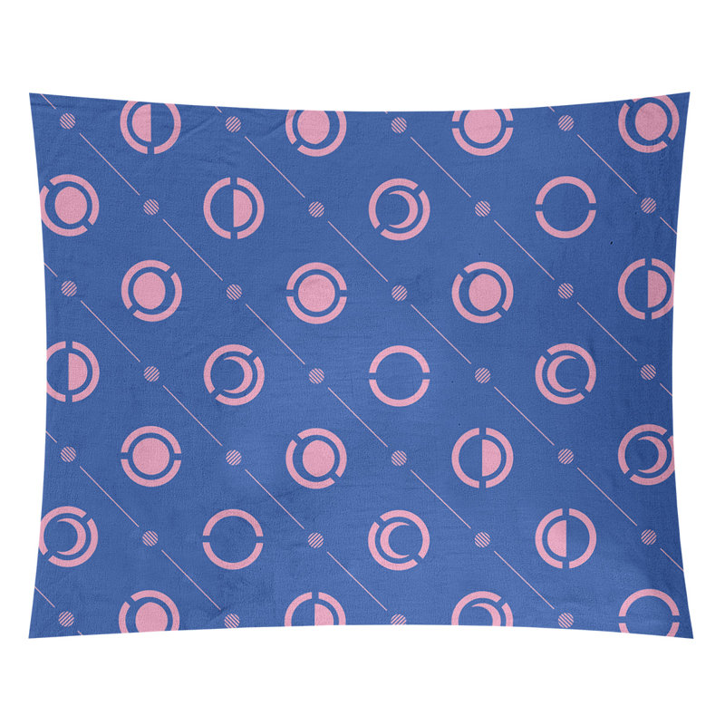 Tapisserie, H 51 po x l 60 po, Bleu/rose