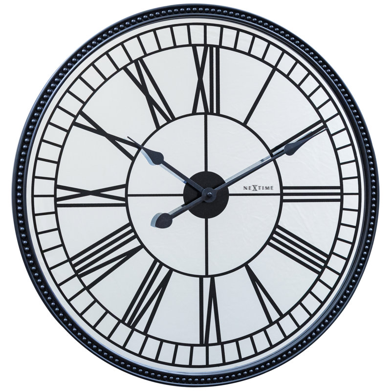 Horloge murale 22 po Cleopatra, Blanc / noir
