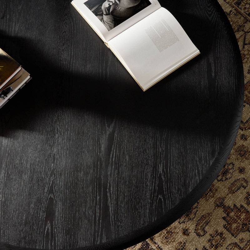 Rosenell Round Coffee Table, Black
