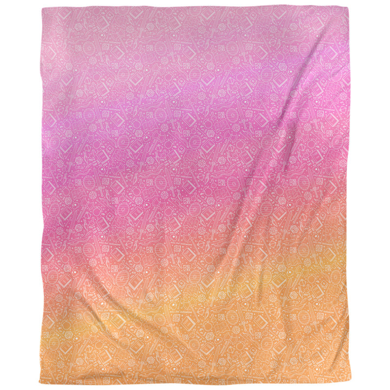 Housse de couette Katelyn Elizabeth, Housse de couette pour très grand lit, Rose / Orange, Polyester brossé