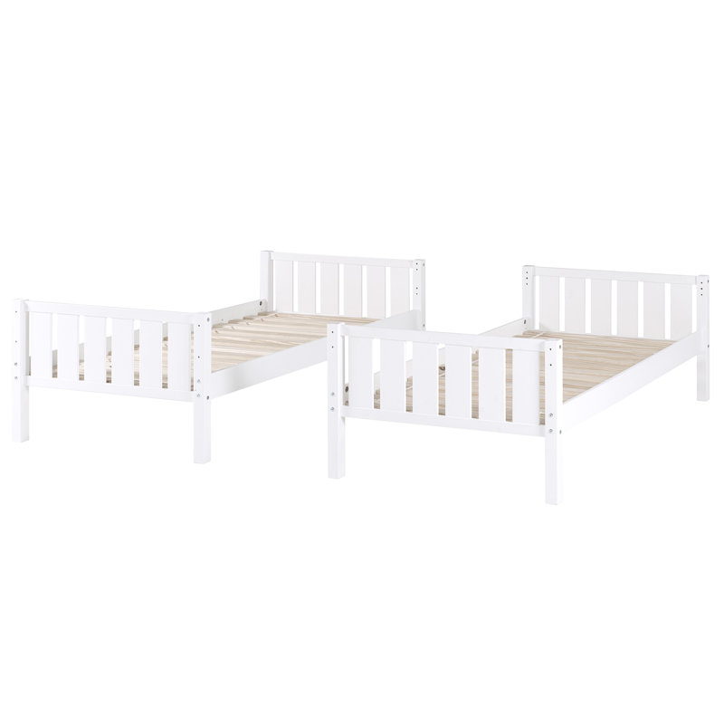 Calhan Kids Twin Over Twin Bunk Bed, White