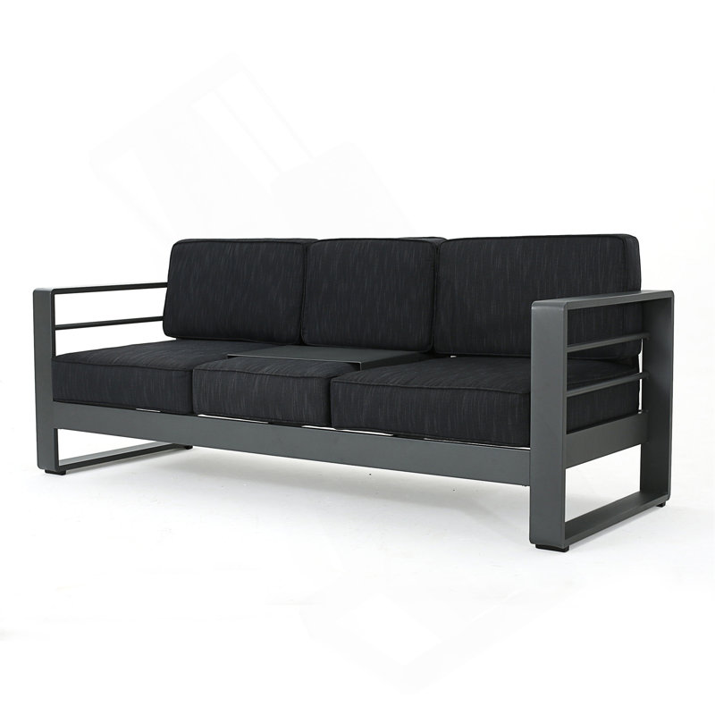3 SEATER SOFA W/ METAL TRAY