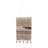 Boho Canvas Wall Hanging with Woven Cotton and Polyester Canvas Accents on Wooden Rod for Textured Layered Look