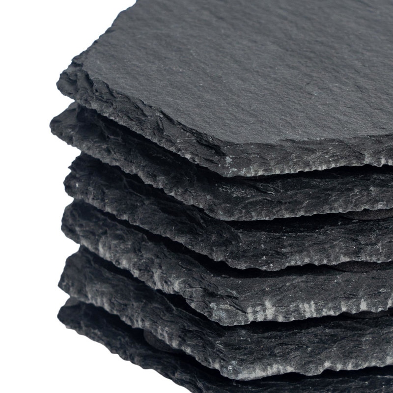 Argon Tableware - Hexagon Slate Placemats - 30 x 26cm - Set of 6
