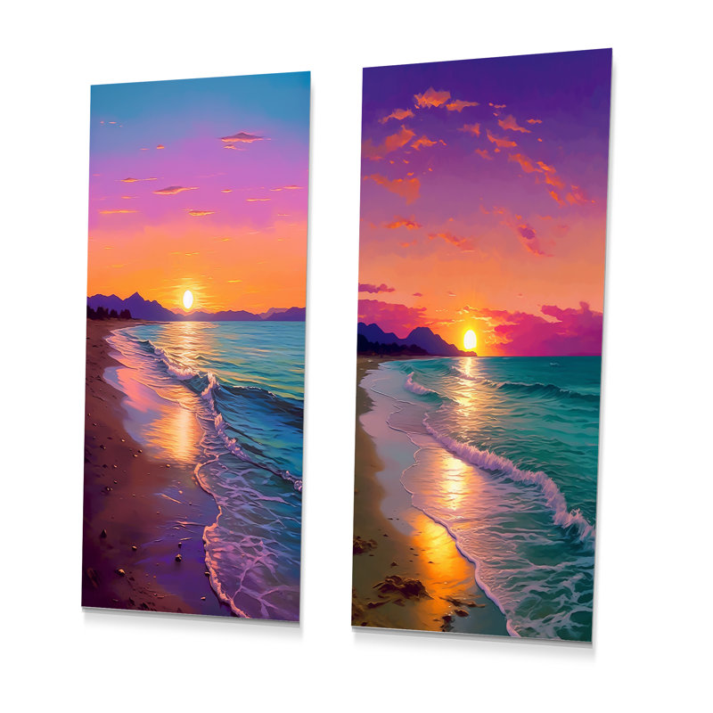 Coucher de soleil Sunset Harmony Coastal Serenity I, H 32 po x l 32 po