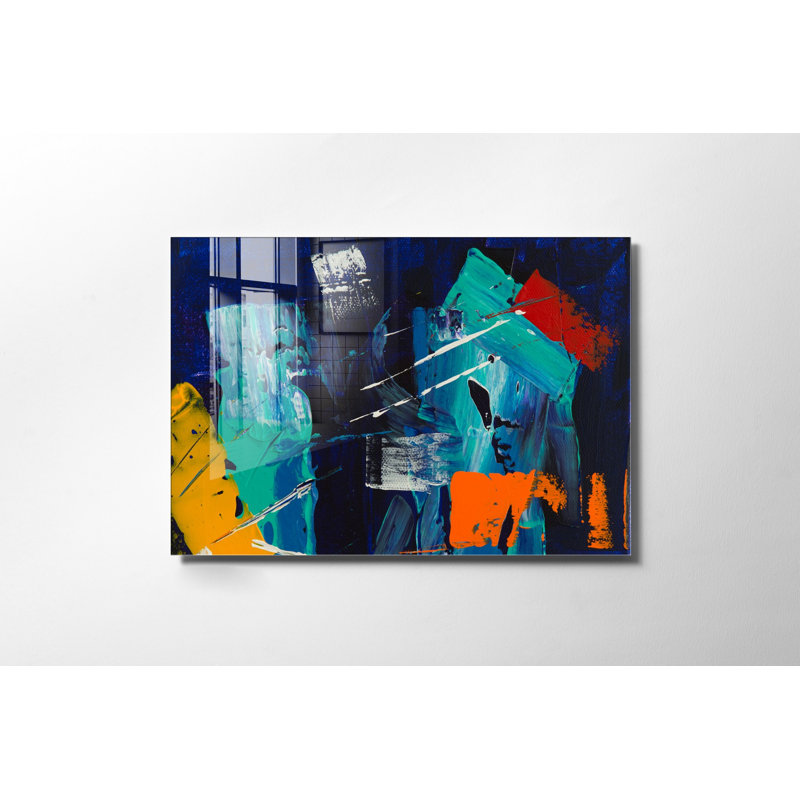 Superbe peinture murale en verre trempé 27,6 po x 39,4 po | 100% verre trempé, épaisseur: 0,16 pouce | Décoration élégante pour le salon ou le bureau, durable et facile à nettoyer, idée de cadeau parfaite