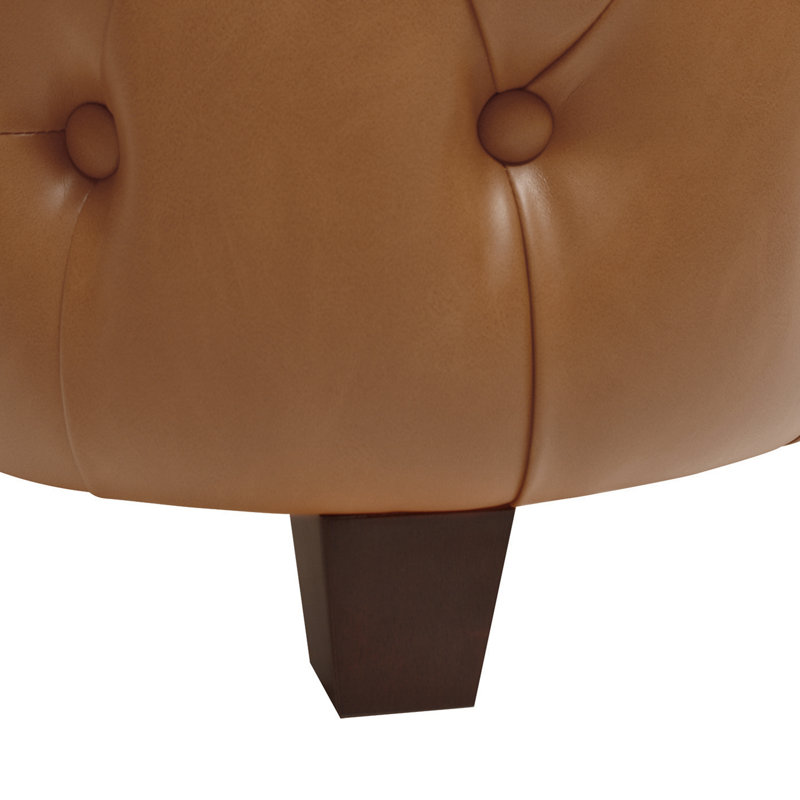 Brooklyn Upholstered Wingback Bed, Caramel Tan Brown, King 