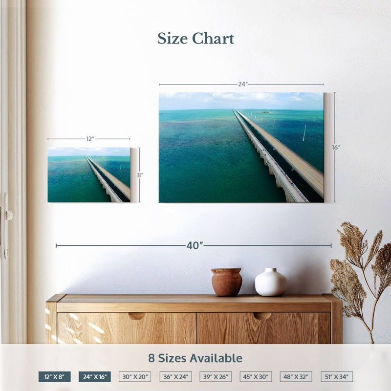 Lilie Seven Mile Bridge, Floride, H 16 po x l 24 po